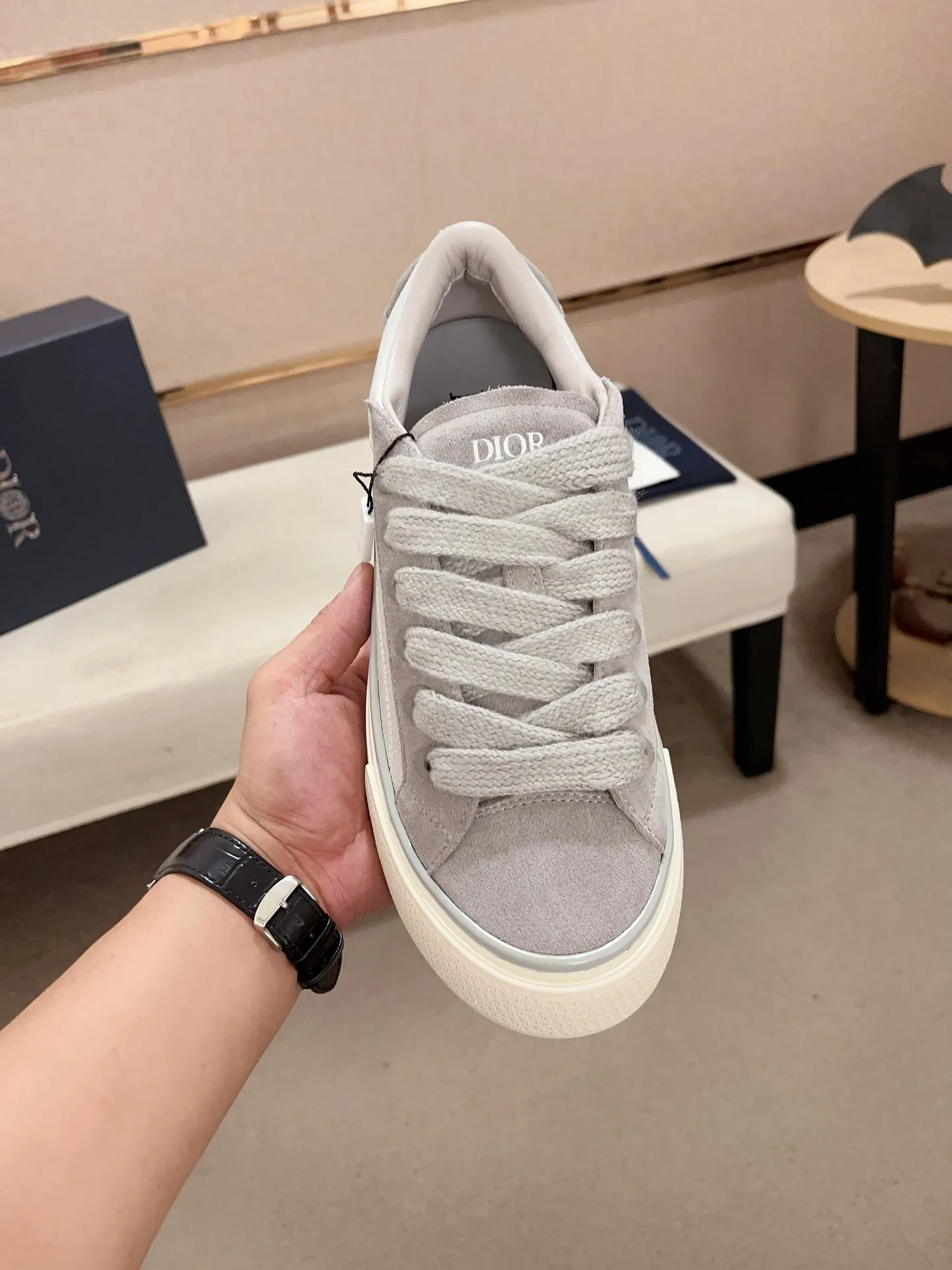 Men's shoes 💰: 640💰[Dior·Dior] Top 🔍Couple model💏🔍New casual sports style couple shoes, new four-season design, perfect workmanship, lace-up lazy style to create wardrobe quality, upper: imported first-layer cowhide, sheepskin lining is soft and comfortable, ultra-light TPU wear-resistant outsole, simple, versatile fashion men's shoes, excellent color code number 35--44